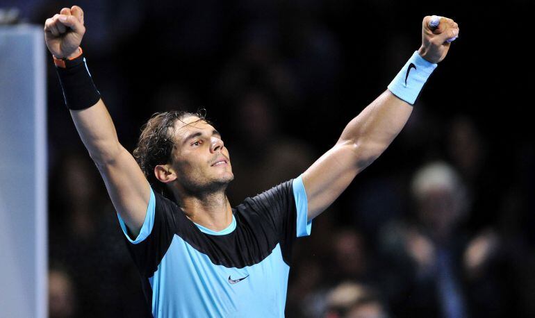 Nadal celebra su victoria frente a Gasquet