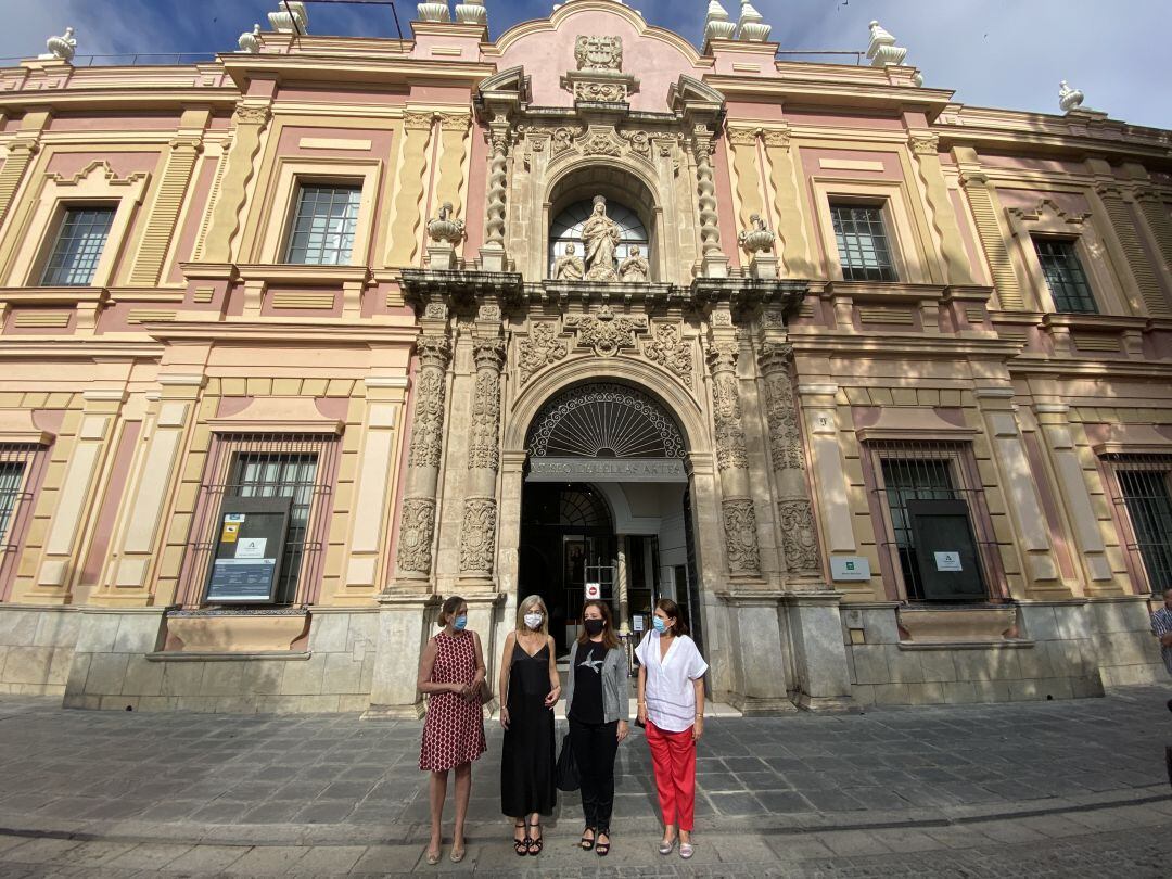 La consejera de Cultura, Patricia del Pozo, poco antes de las 10 de la mañana, asistía a la reapertura del Museo de Bellas Artes de Sevilla 