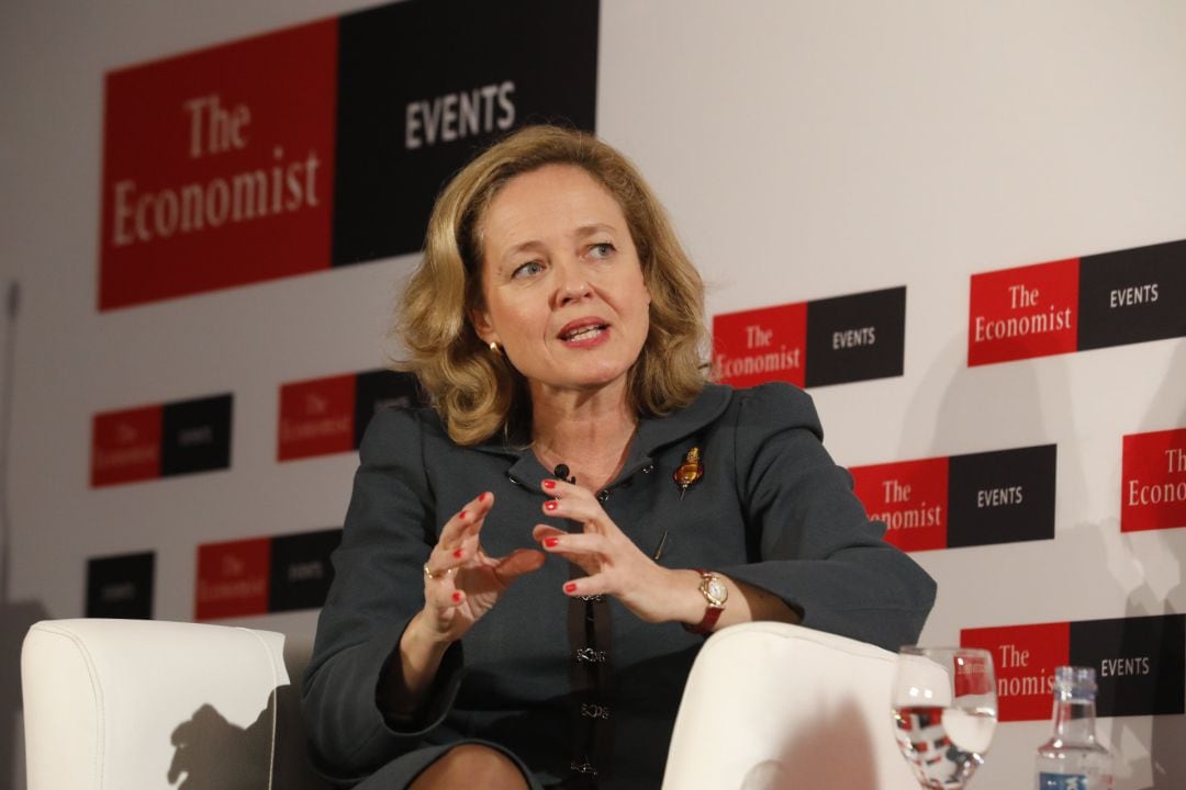 La ministra de Economía y Empresa, Nadia Calviño, participa en la jornada &quot;The Spain Summit&quot;, organizada por The Economist 
 