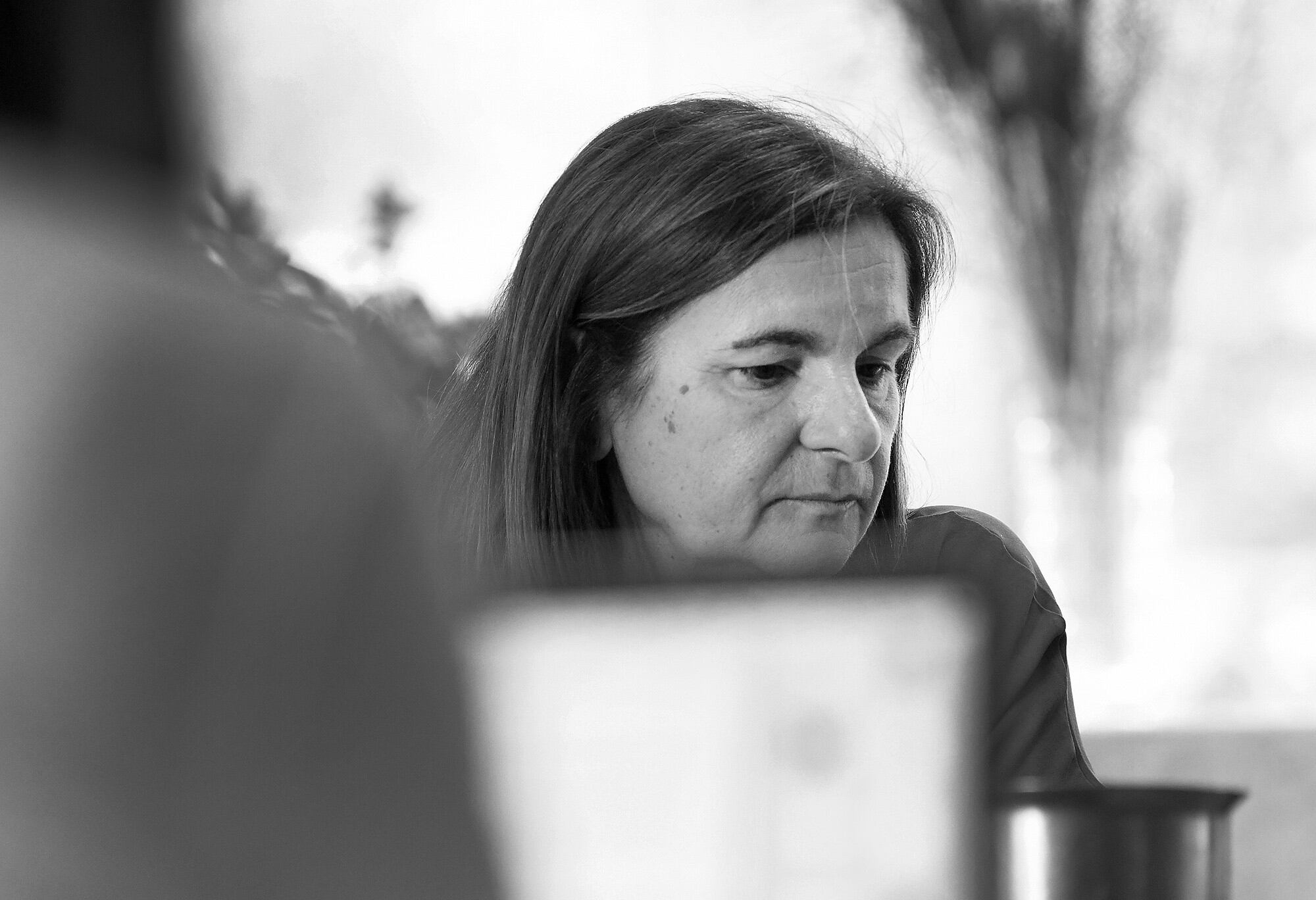 Marín durant la trobada a AINA.