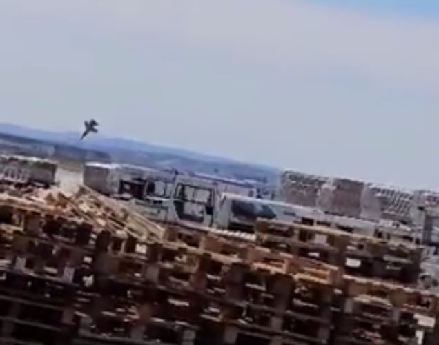 Un caza se estrella en Zaragoza / Twitter