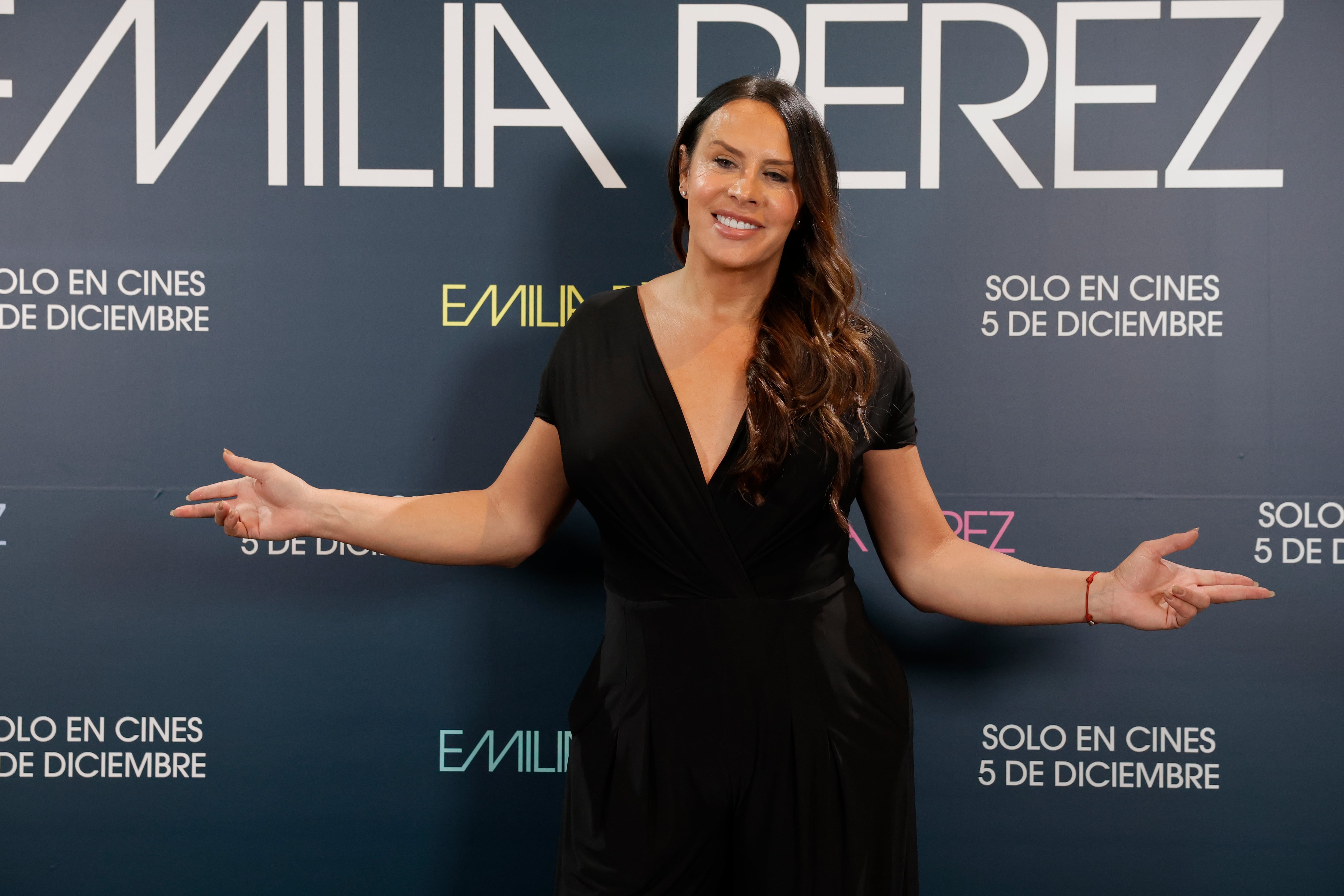 La actriz española Karla Sofía Gascón durante la presentación de la película &#039;Emilia Pérez&#039; en Madrid