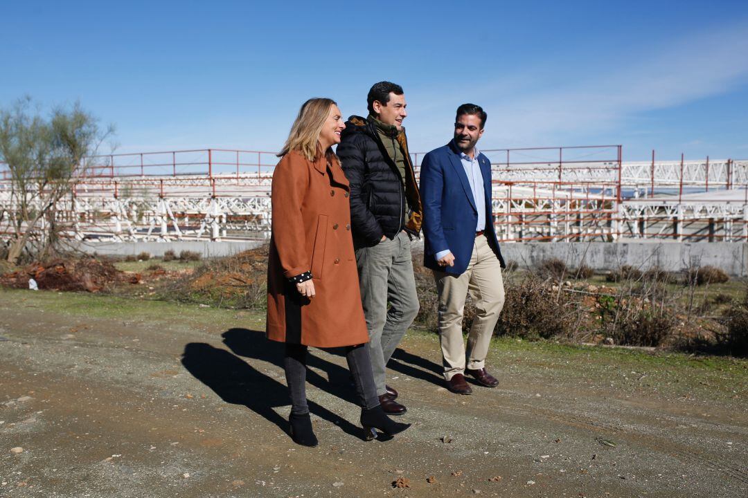 Juan Manuel Moreno esta mañana en Loja