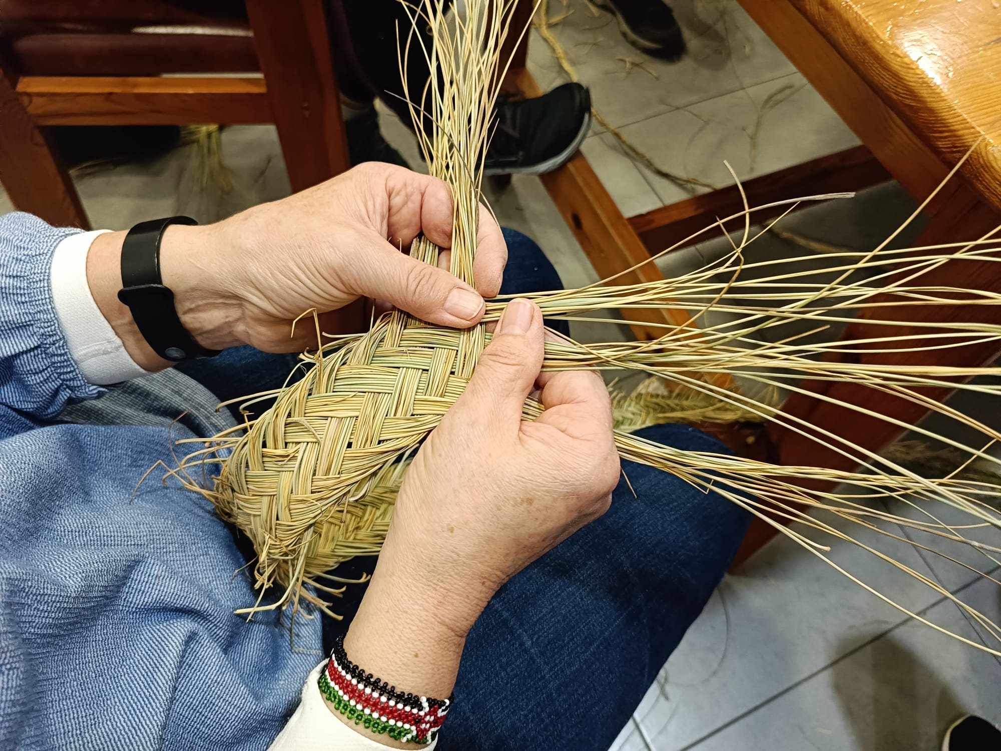 Taller de esparto en Simat de la Valldigna