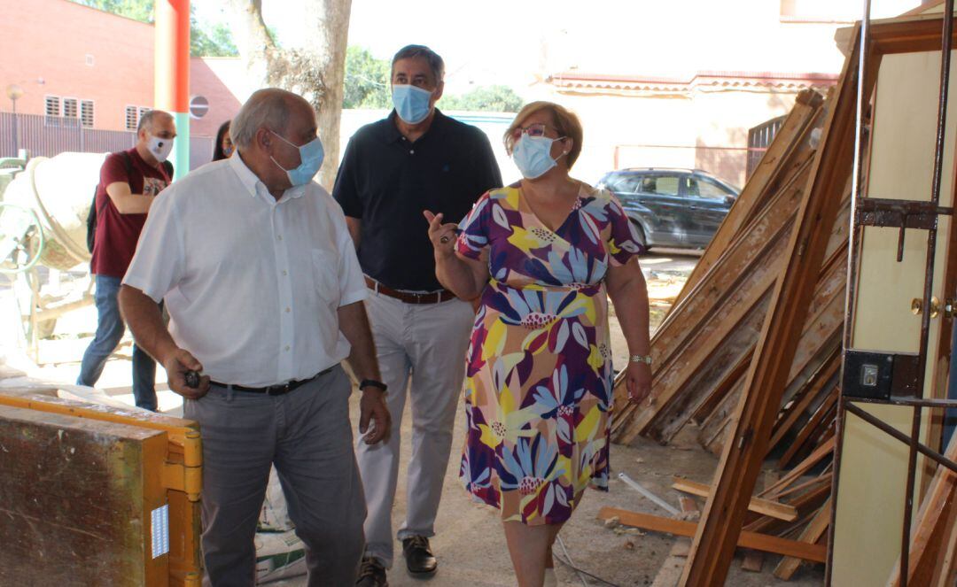 Carmen Olmedo en su visita al colegio Santo Tomás de Villanueva