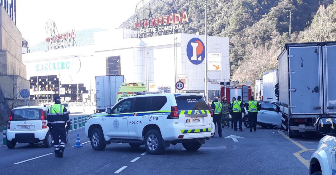 Accident a l'alçada del Punt de Trobada de la setmana passada.