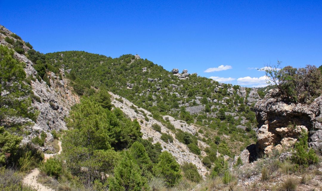 Un punto de la ruta por los cerros de Portilla (Cuenca).