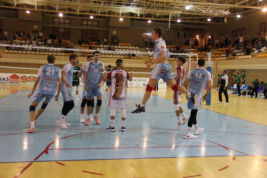 Celebración del Río Duero Soria ante Unicaja Costa de Almería.