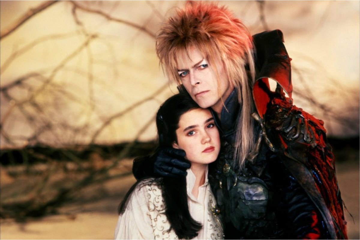 David Bowie y Jennifer Connelly en Dentro del laberinto.