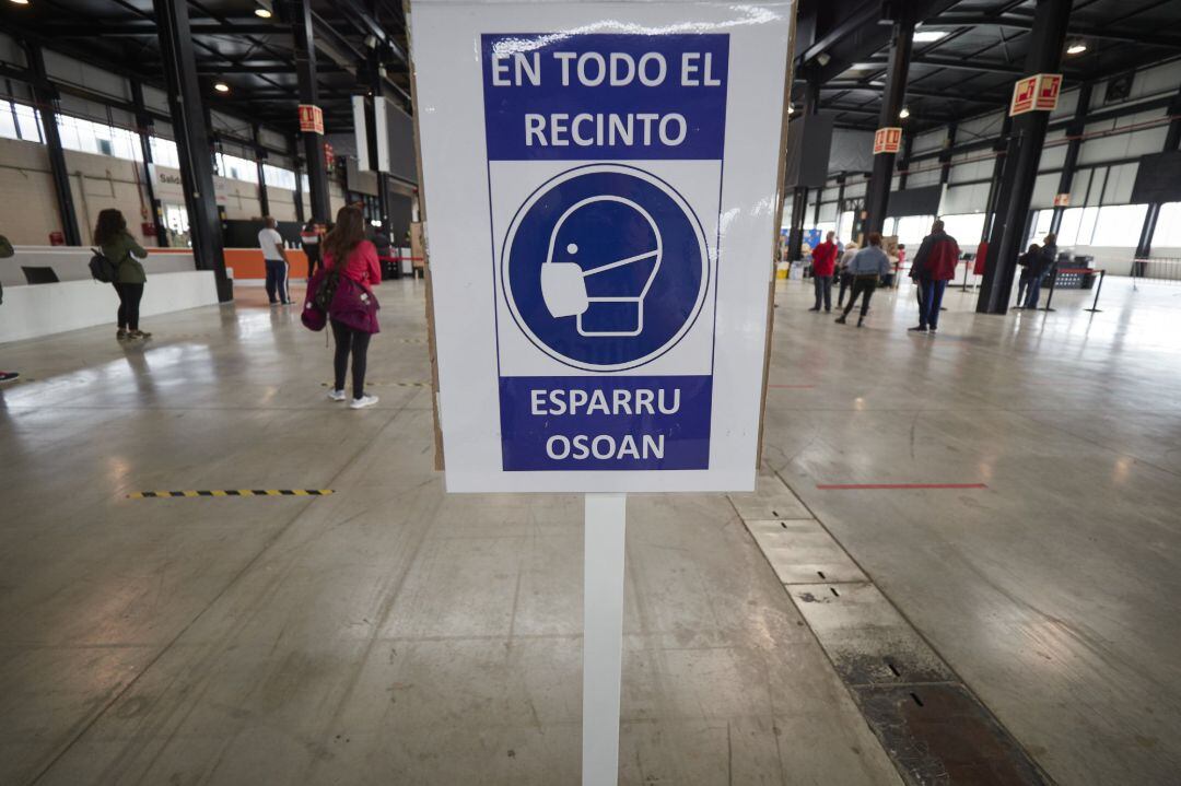 Refena, en Pamplona, donde el Departamento de Salud del Gobierno de Navarra realiza pruebas PCR de detección del Covid-19.