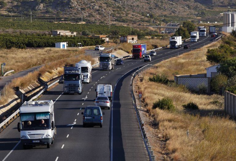 Imagen de la Nacional 340 a su paso por Castellón