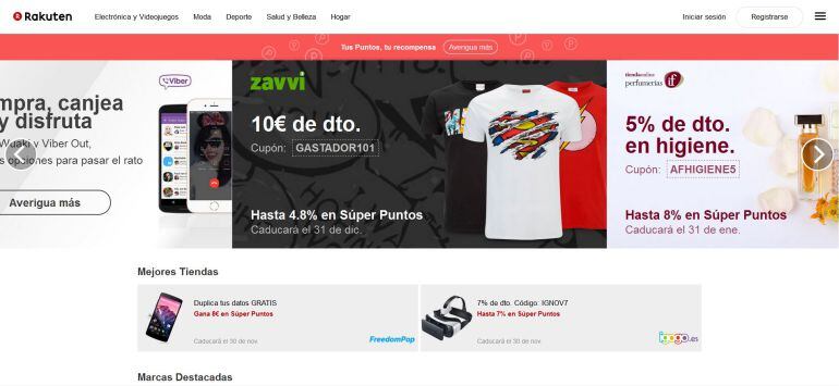 La tienda online de Rakuten en español.