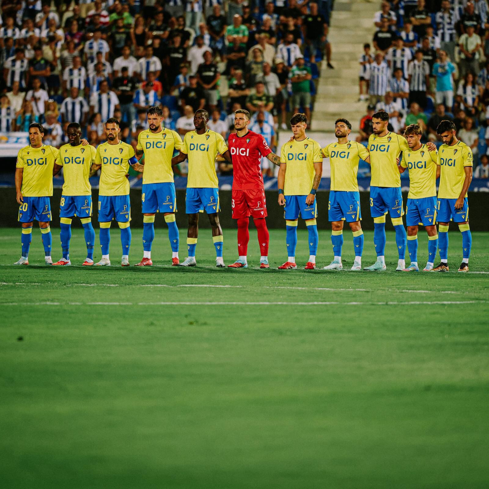 Once del Cádiz CF en Leganés.
