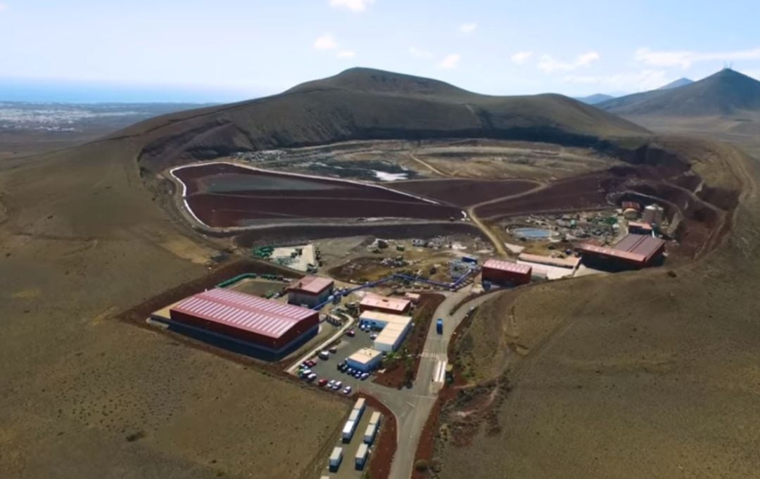 Vista aérea del Complejo Medioambiental de Zonzamas, en Lanzarote.