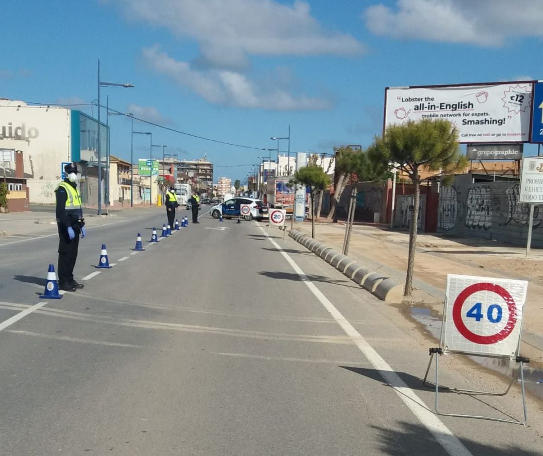 Controles en los accesos a San Javier