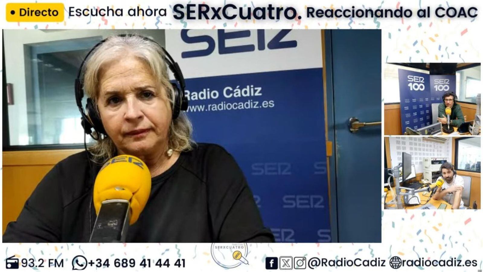 Anabel Balboa en el reaccionando de SERxCuatro tras el COAC 2025.