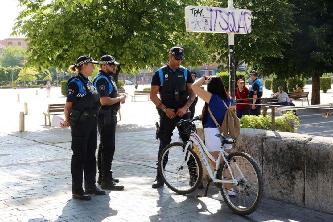 Imagen de archivo de una campaña informativa a ciclistas
