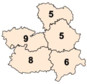 Reparto de diputados regionales por provincias en Castilla-La Mancha