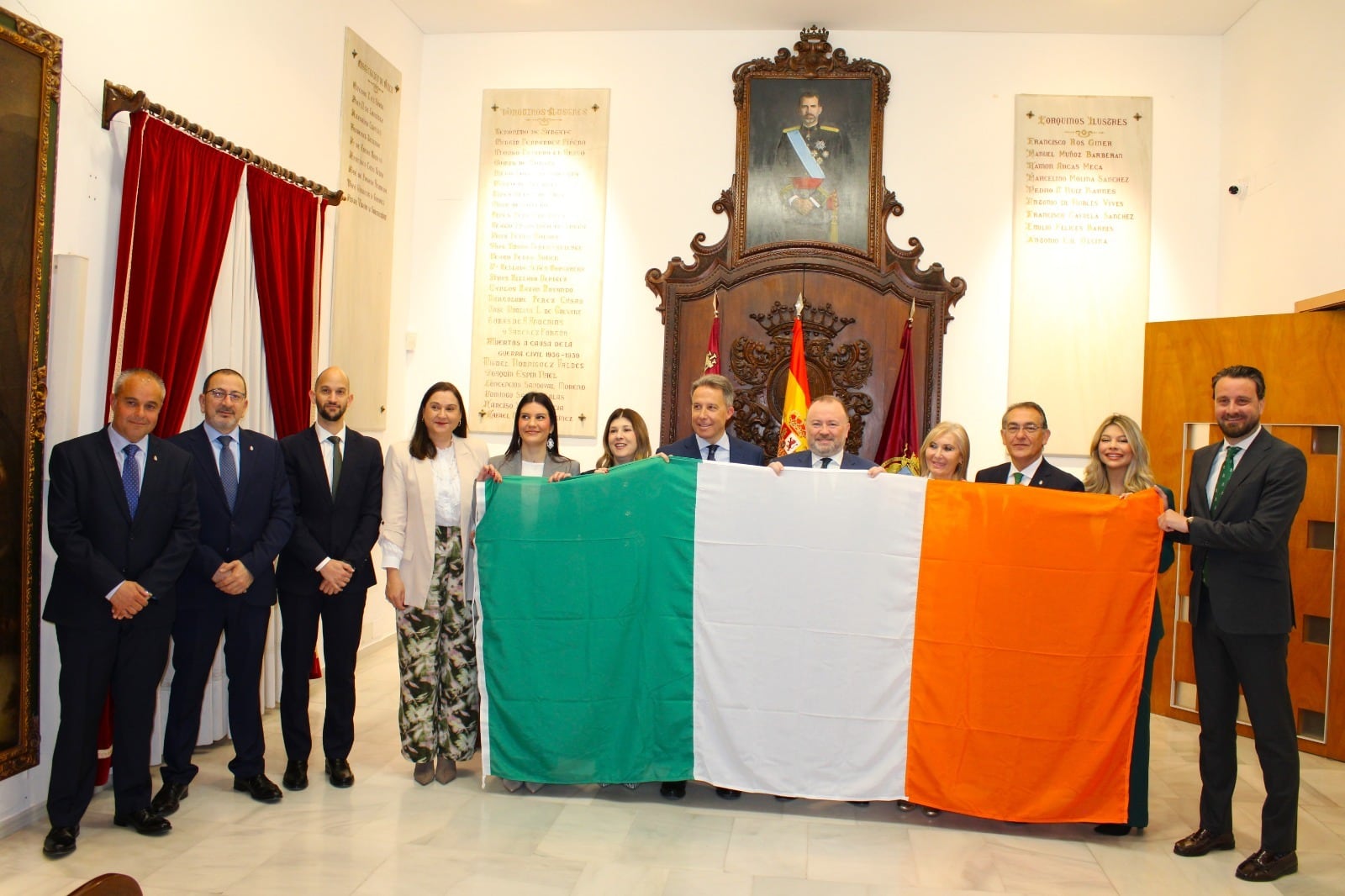 Visita del embajador de Irlanda en España en Lorca