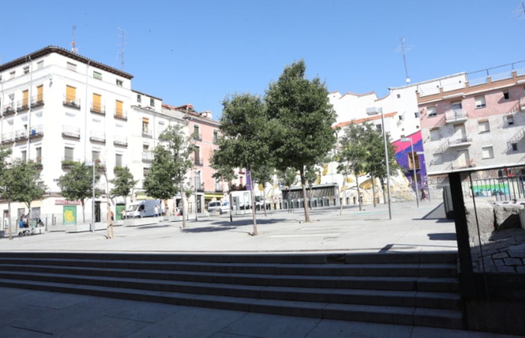 Plaza Nelson Mandela, en la que se ha producido el desahucio.