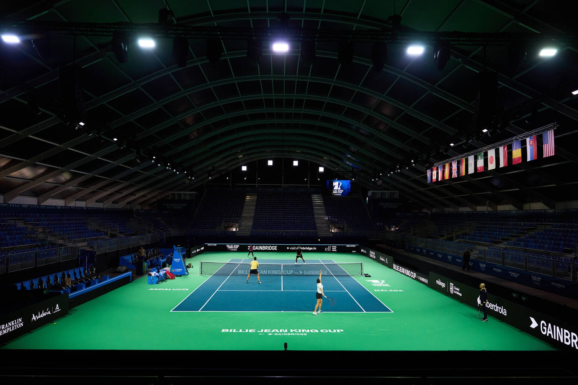 Pista central de la Billie Jean King Cup, junto al Martín Carpena de Málaga