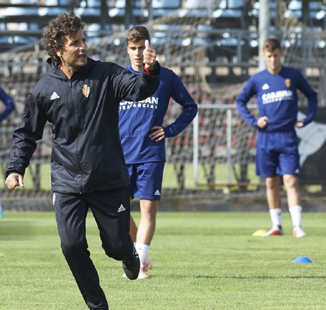 Idiakez, durante un entrenamiento en la Ciudad Deportiva