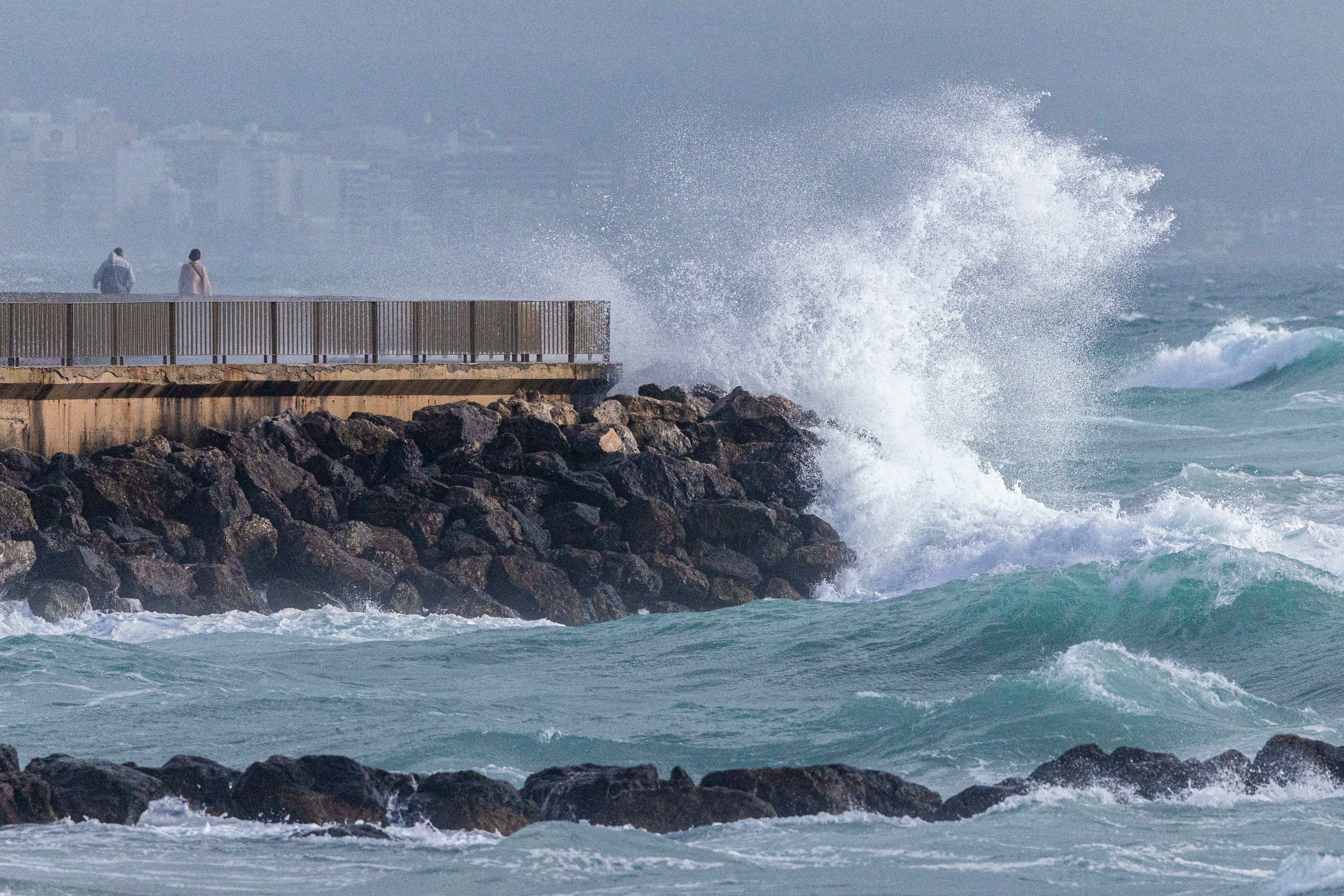 Fuertes rachas de viento este viernes en Palma 