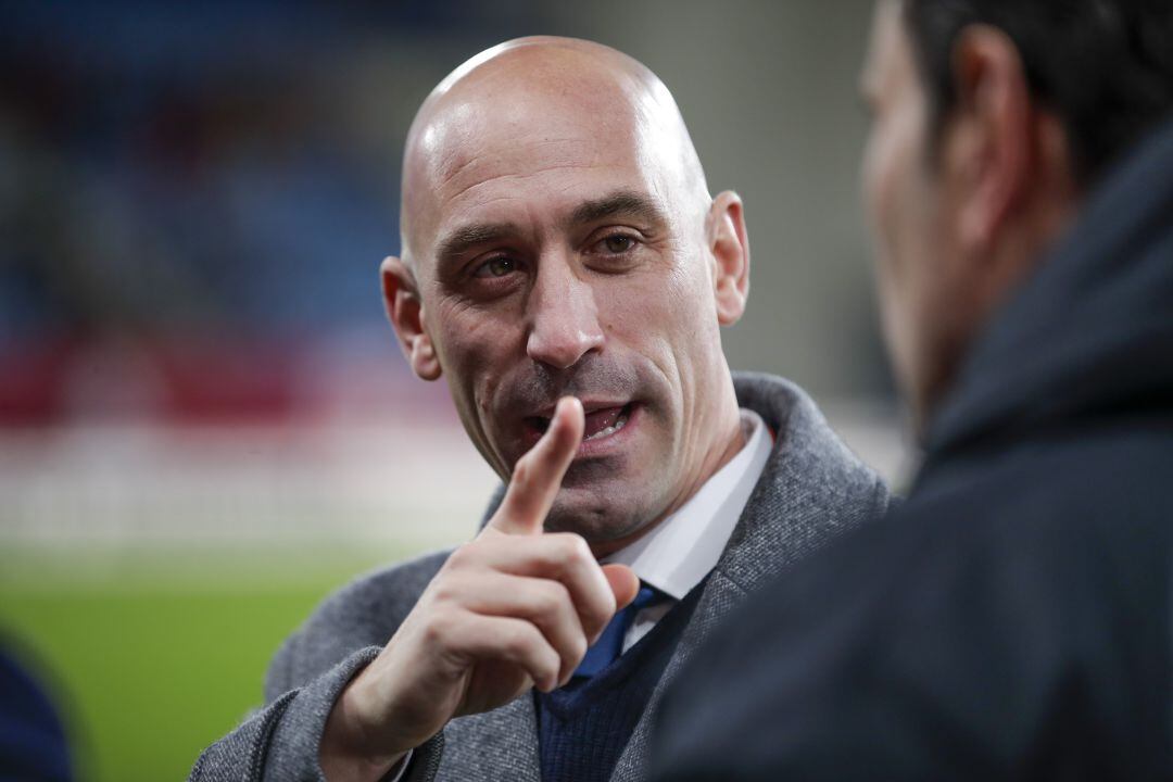 Luis Rubiales, durante el partido contra Malta. 