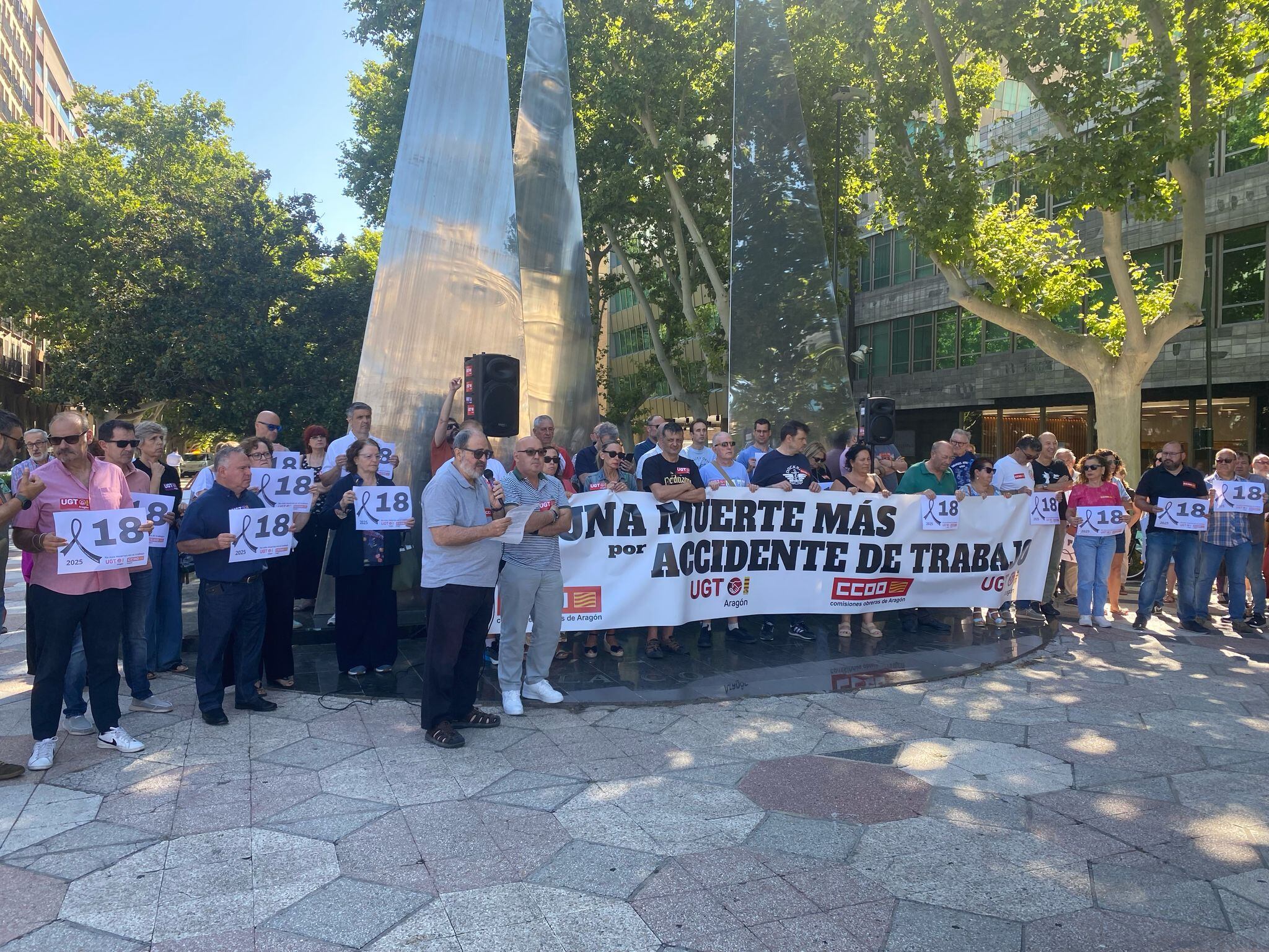 Concentración CCOO y UGT por la siniestralidad labora