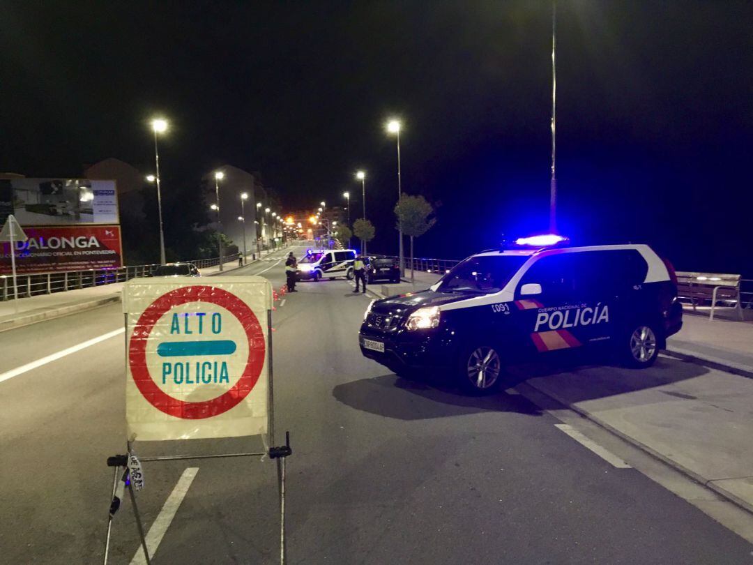 Control Policía Nacional en Pontevedra