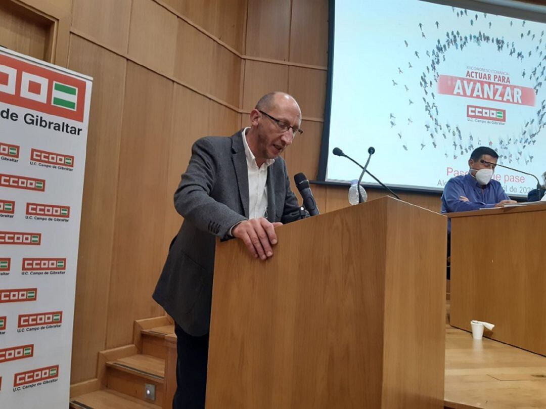 Triano durante el congreso.