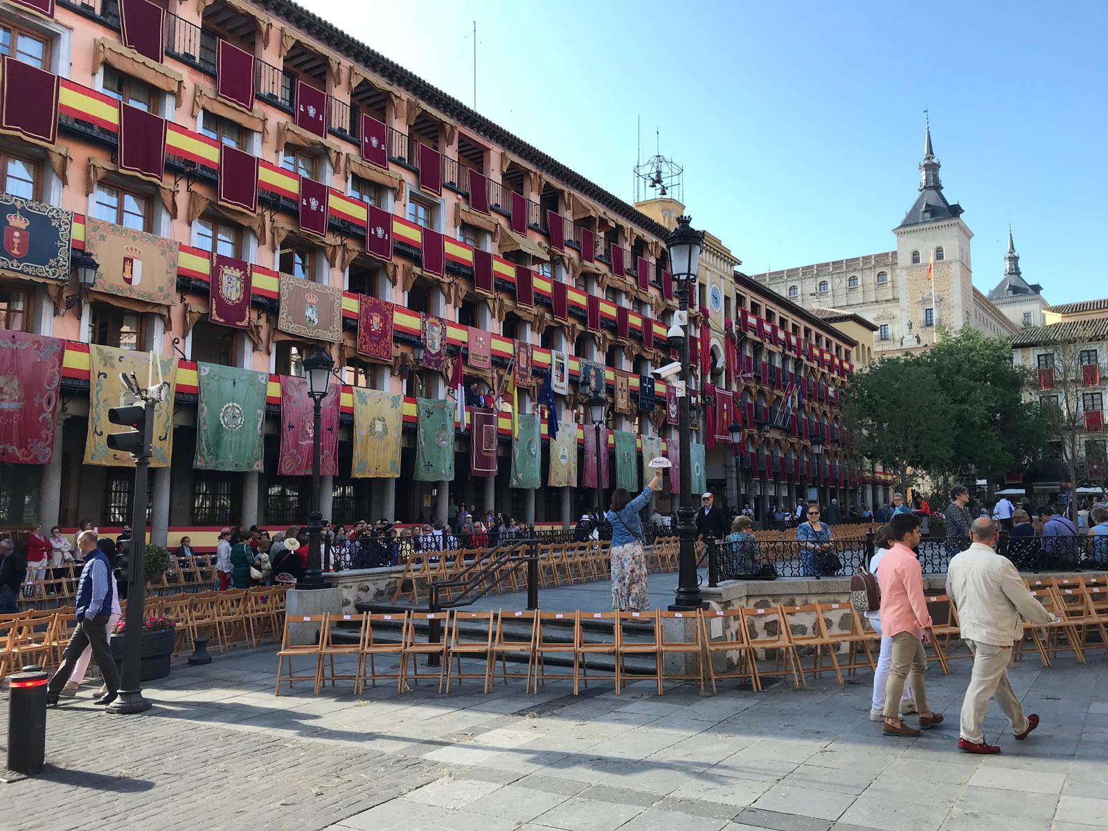 Imagen de las sillas de la procesión del Corpus en Toledo, durante ediciones anteriores