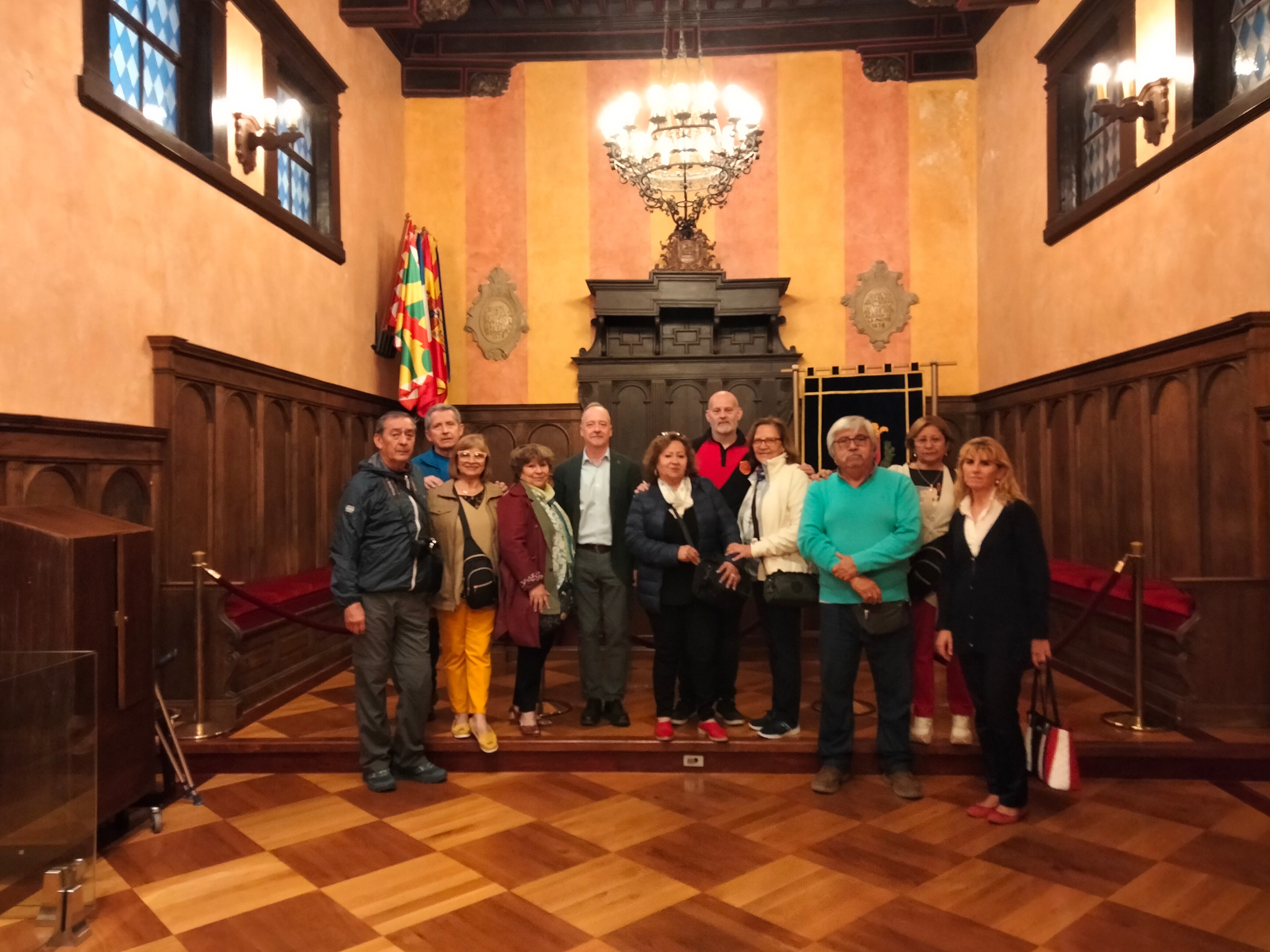 Representantes chilenos en su visita