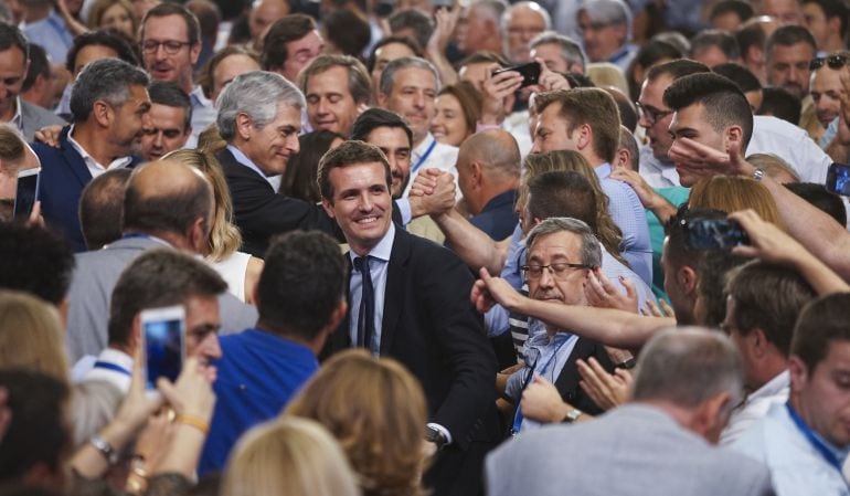 Pablo Casado tras ser elegido como presidente del Partido Popular