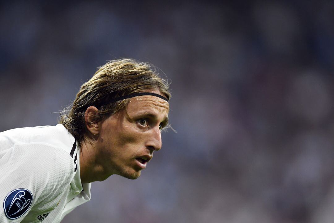 Modric, durante un partido con el Real Madrid