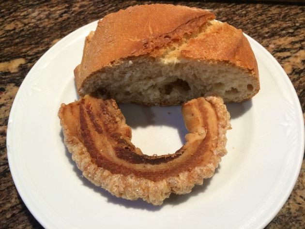 Torrezno del Hotel-Restaurante Avis de Alcolea del Pinar.