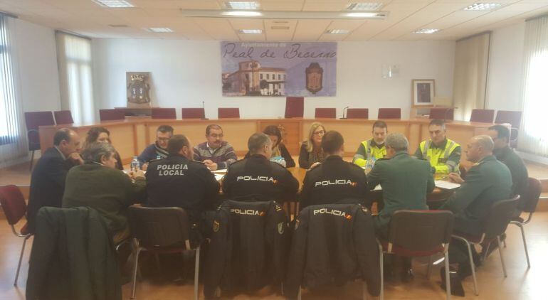 Reunión de coordinacion para la seguridad ciudadana en Peal de Becerro 