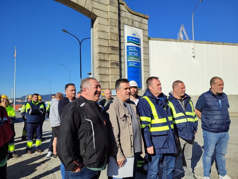 Rueda de prensa de la comisión de auxiliares de Navantia