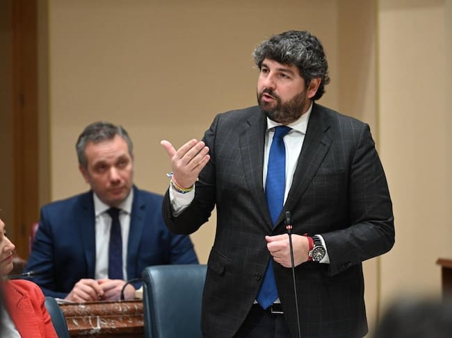 El presidente de la Región de Murcia, Fernando López Miras, en la Asamblea Regionalen una imagen de archivo