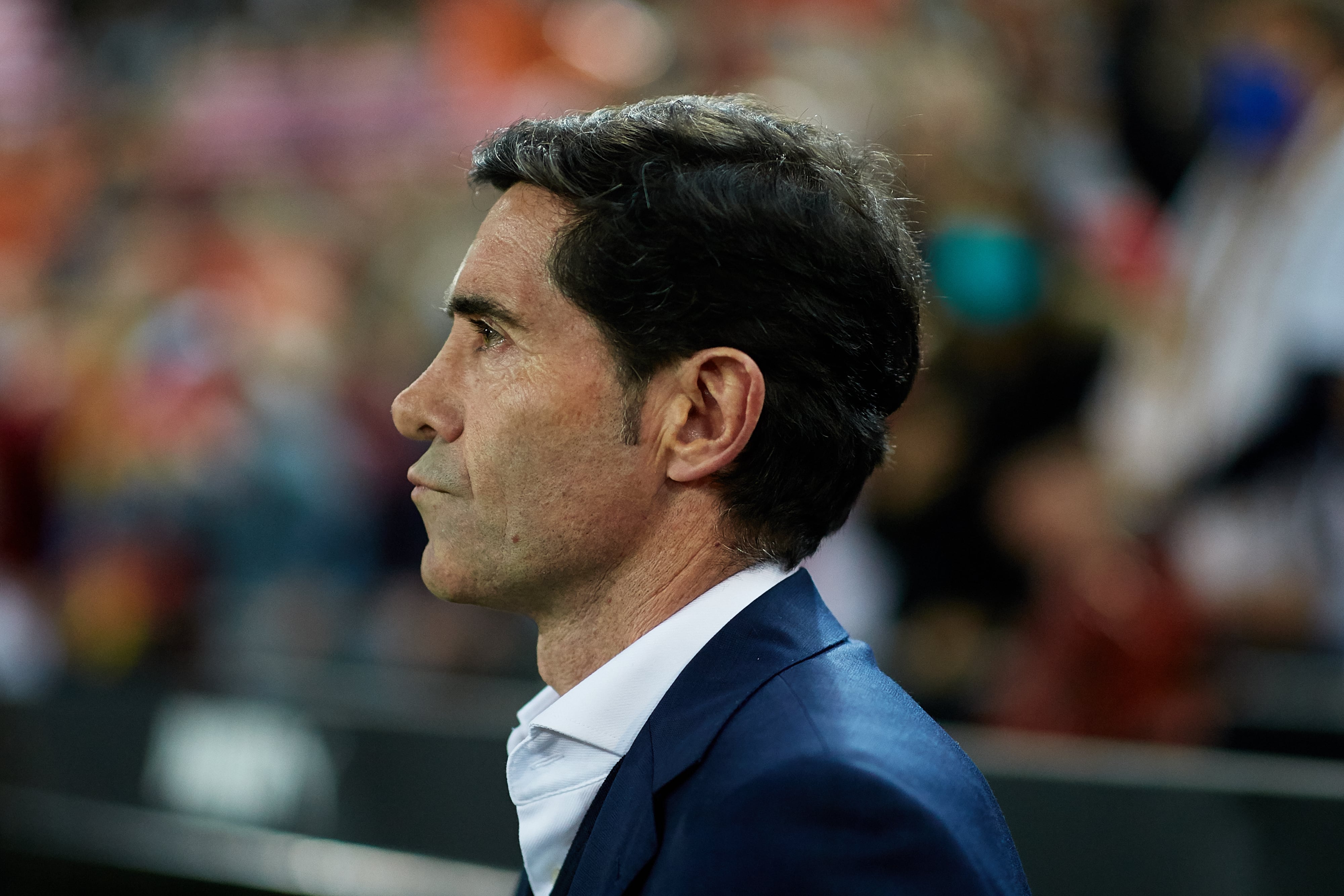 Marcelino, durante un partido del Athletic