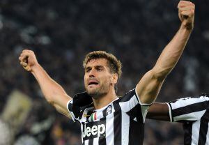 Llorente celebra un gol con la Juventus.