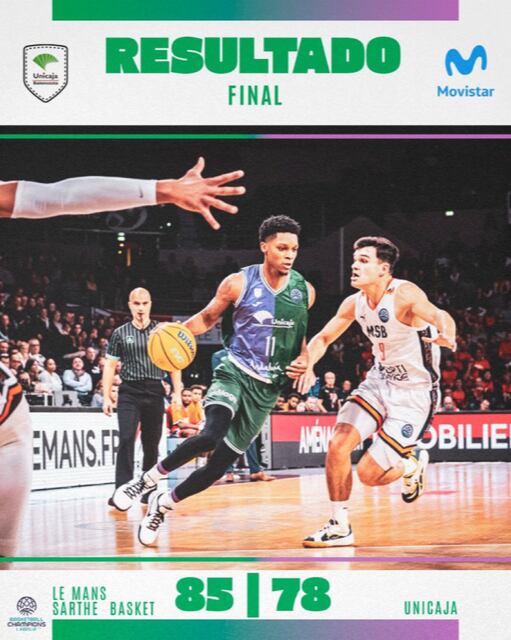 El Unicaja cosechó su primera derrota en la BCL ante el Le Mans francés