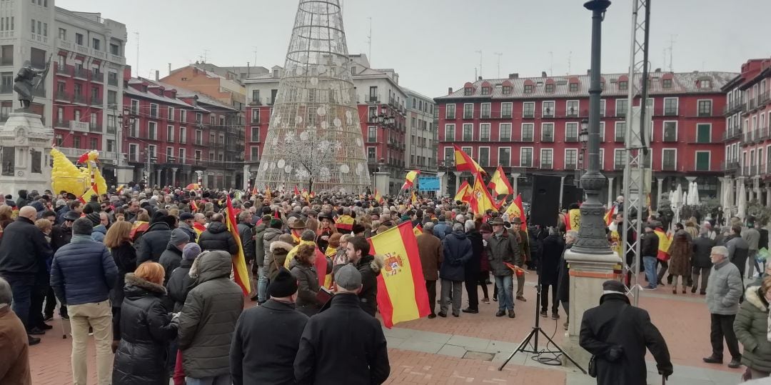 Centenares de personas se concentran frente al Ayuntamiento de Valladolid