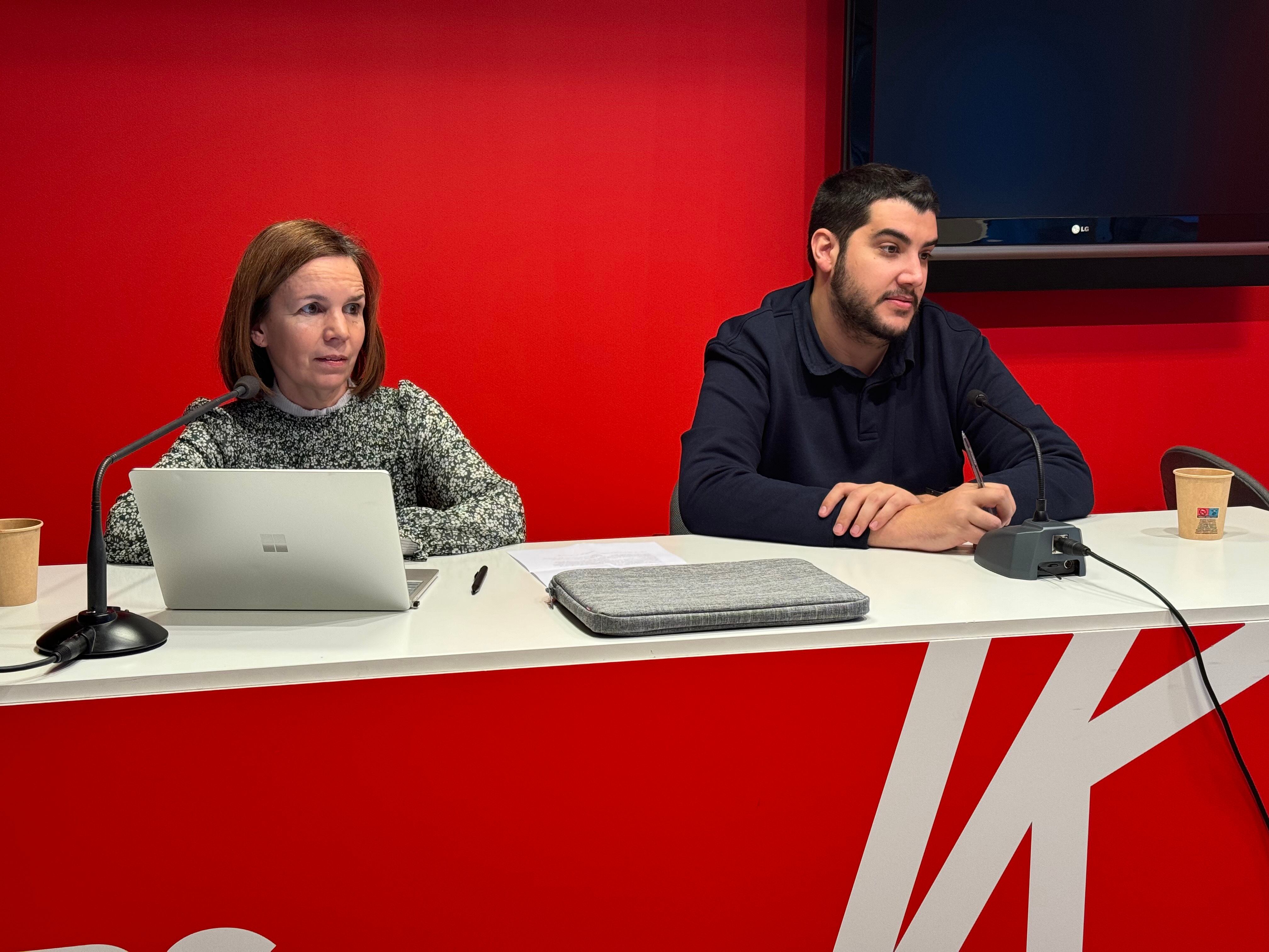 El president del PS, Pere Baró, i la primera secretària, Marta Pujol.