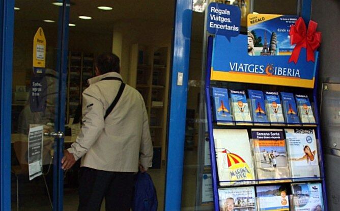 Una agència de viatges a la Rambla de Barcelona