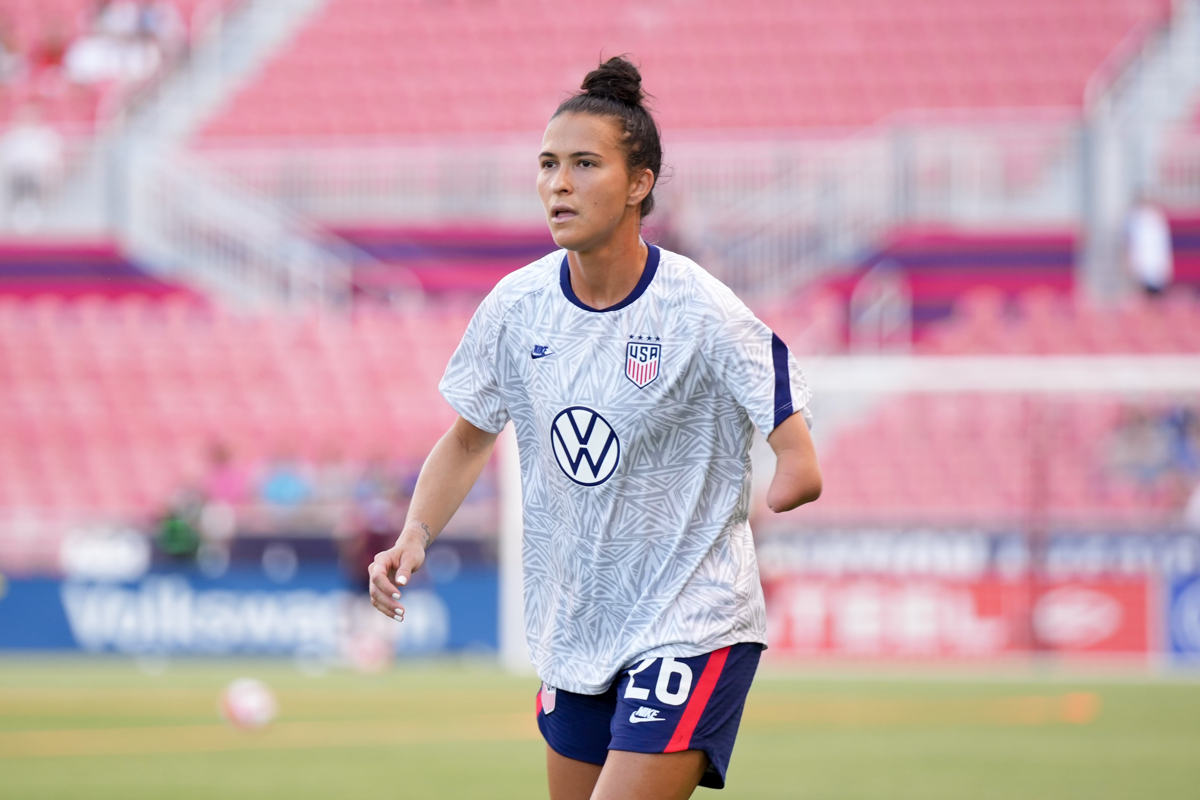 Carson Pickett, en su debut con la selección de Estados Unidos ante Colombia.