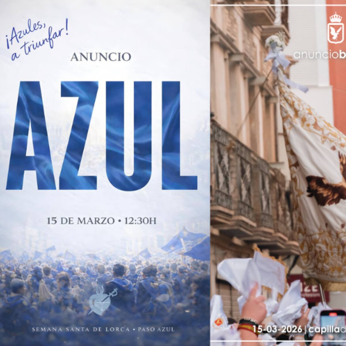 El Paso Azul y el Paso Blanco calientan motores para anunciar su participación en las procesiones de Lorca