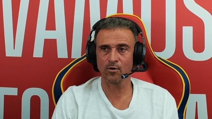 Luis Enrique en uno de sus streams