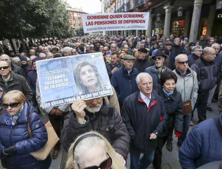 Manifestación del 22 de febrero desde Fuente Dorada a la Plaza Mayor