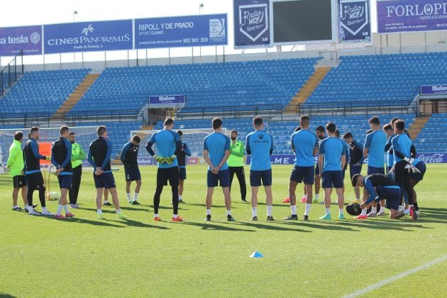 Entrenamiento del Hércules a puerta cerrada